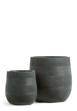 Кашпо TREEZ ERGO - Graphics - Округлая чаша - Окись с медной патиной