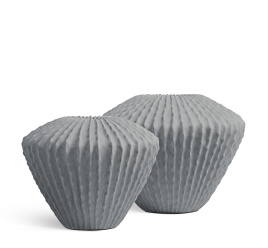 Кашпо TREEZ Effectory - Moho - Сферическая Design-ваза - Дымчато-серый песок