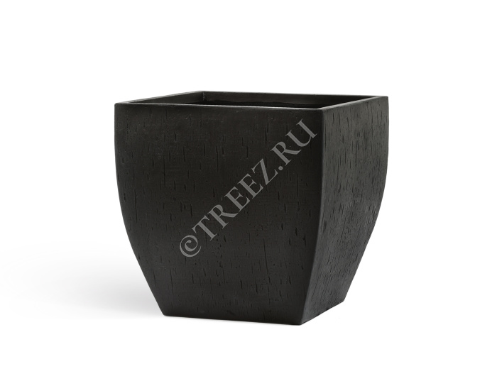 Кашпо TREEZ ERGO - серия Cork - Трапеция-чаша - Антрацит фото