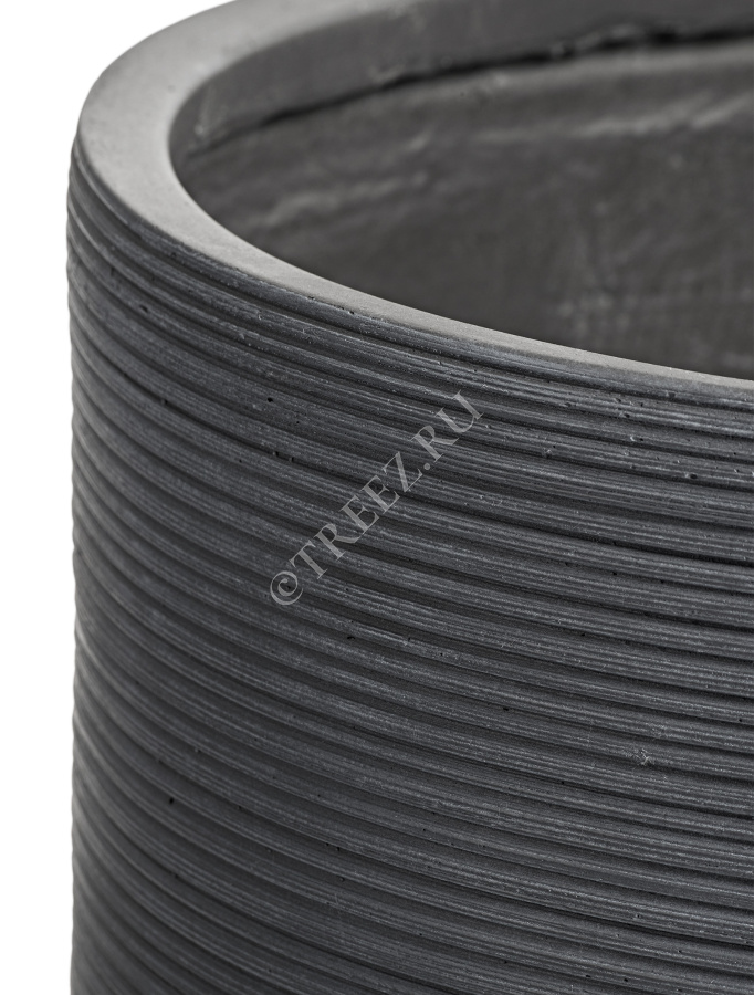 Кашпо TREEZ ERGO - TreeLine - Высокий цилиндр - Дымчато-серый бетон фото