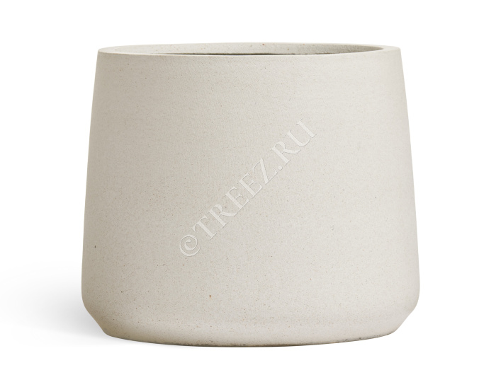 Кашпо TREEZ ERGO - Fine Rock - Чаша Cone - Белый камень фото