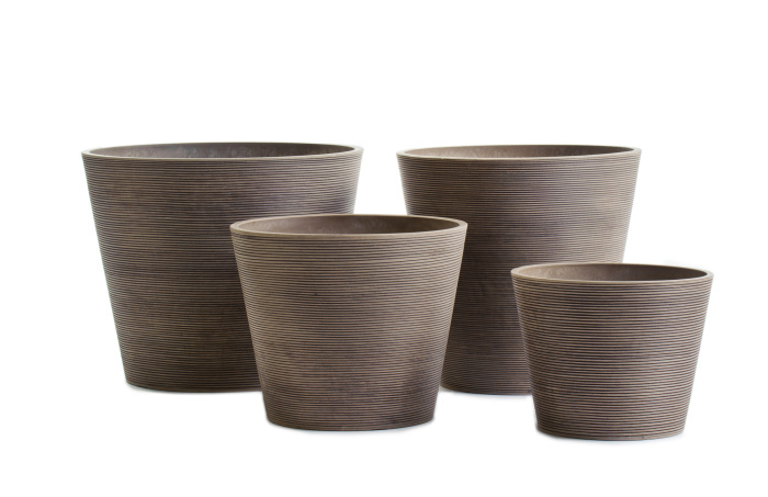 Кашпо TREEZ Japonica Mizu - Cone (конус) - капучино фото