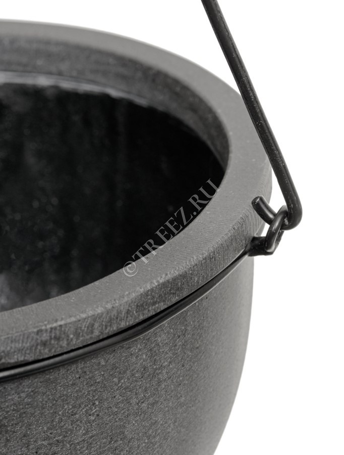 Кашпо TREEZ Effectory - Beton - Полусфера подвесная - Тёмно-серый бетон фото