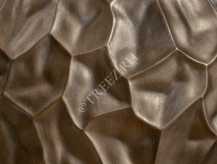 Кашпо TREEZ Effectory - Metal - Плоская сфера Design Crumple - Чернёная бронза фото