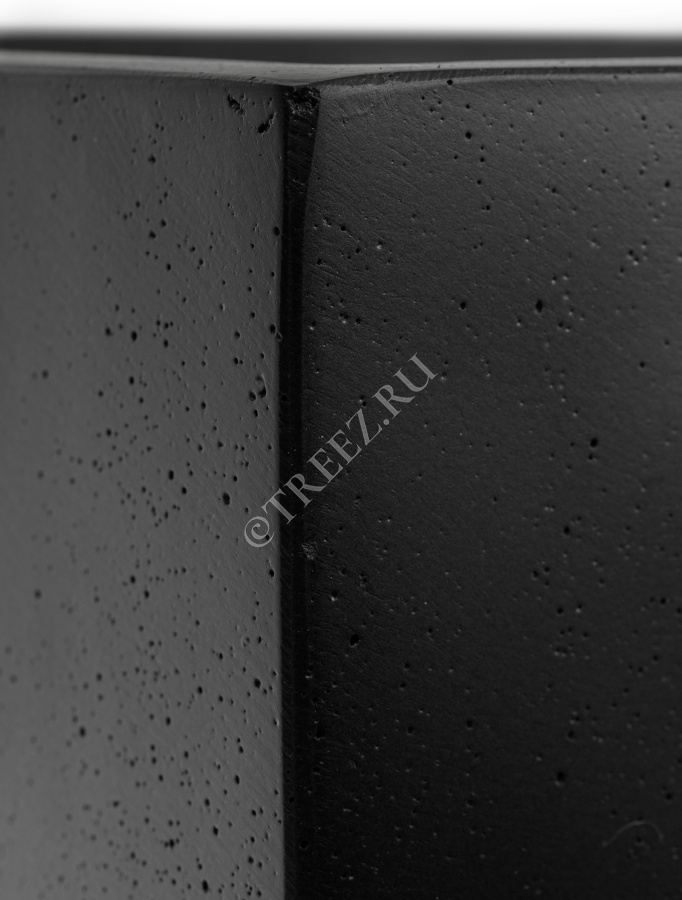 Кашпо TREEZ Effectory - Black Stone - Высокий куб - Антрацит фото