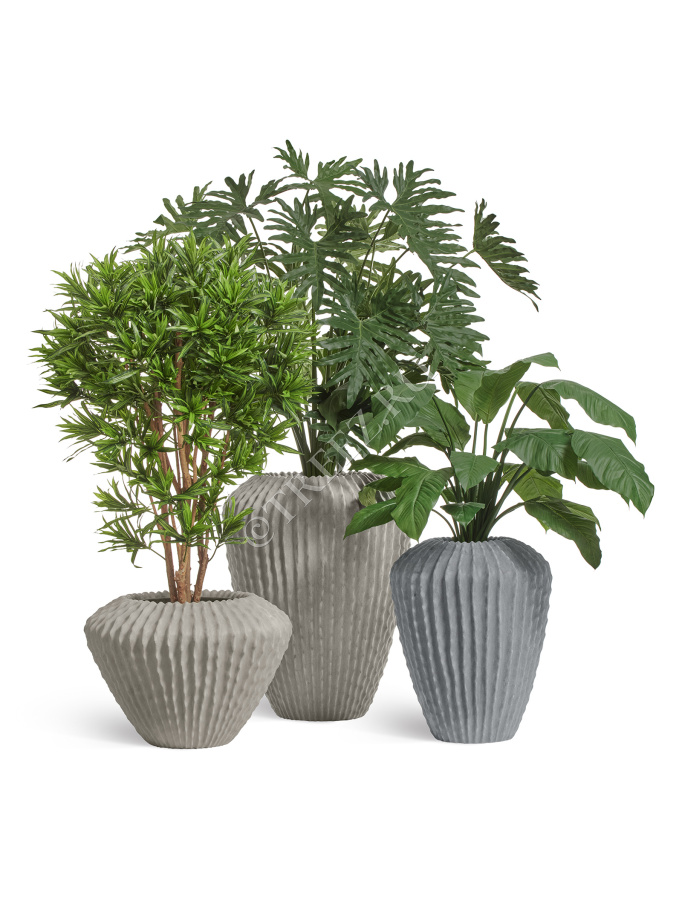 Кашпо TREEZ Effectory - Moho - Design-конус - Белый песок фото