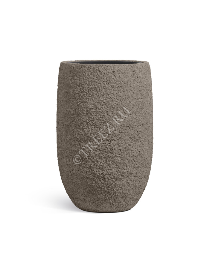 Кашпо TREEZ Effectory - Terra- Высокая чаша - Серый беж фото