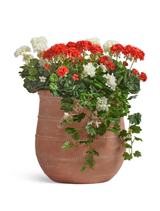 Кашпо TREEZ ERGO - Italica - Высокая чаша - Терракот  фото