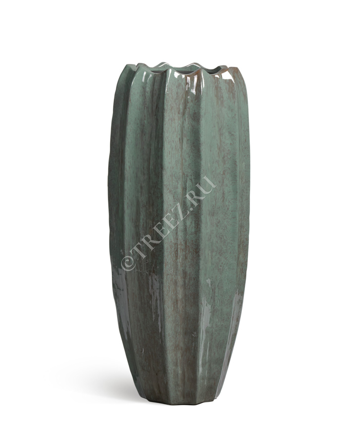 Кашпо TREEZ Effectory - Aura - Высокая Кашпо-ваза - Изумрудный лак фото