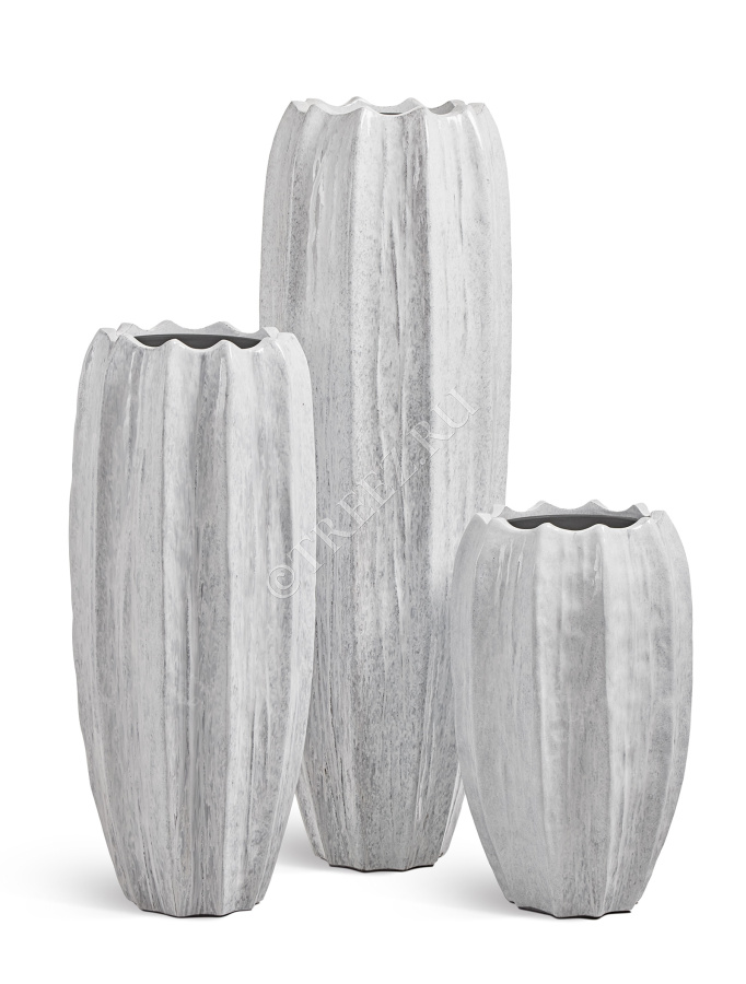 Кашпо TREEZ Effectory - Aura - Высокая Кашпо-ваза - Жемчужный лак фото