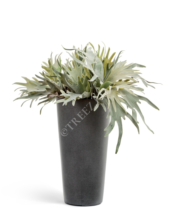 Кашпо TREEZ Effectory - Beton - Высокий конус - Тёмно-серый бетон фото