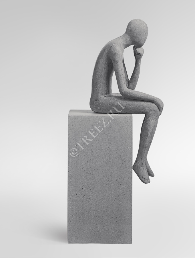 Скульптура TREEZ Effectory - Philosopher's Stone - Размышления о жизни - Дымчато-серый песок фото