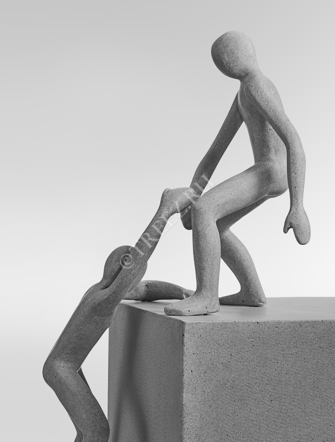 Скульптура TREEZ Effectory - Philosopher's Stone - Основа мироздания - Дымчато-серый песок фото