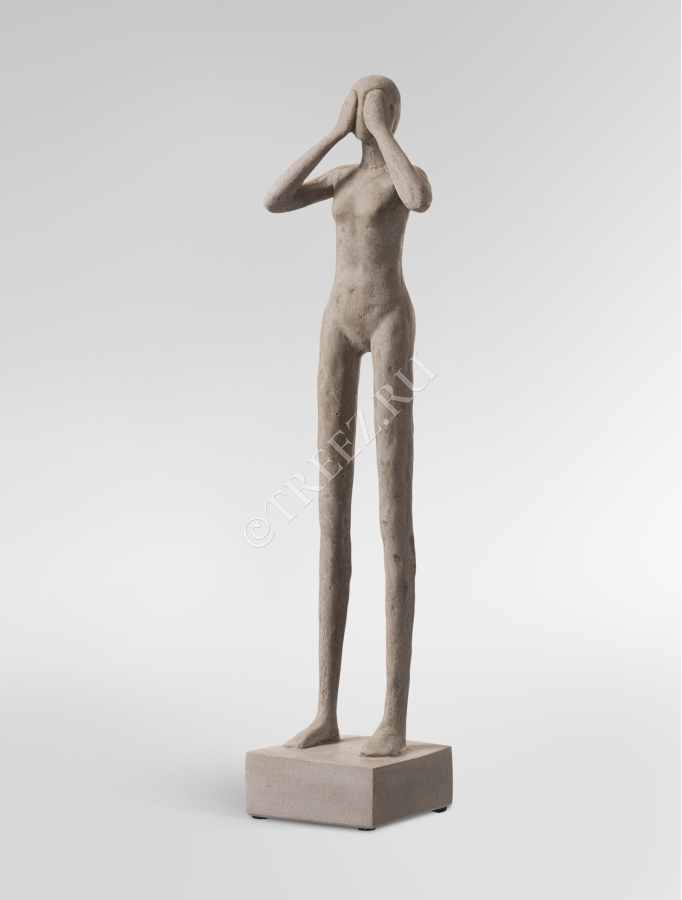 Скульптура TREEZ Effectory - Philosopher's Stone - Триптих "Недеяние зла" - Белый песок фото