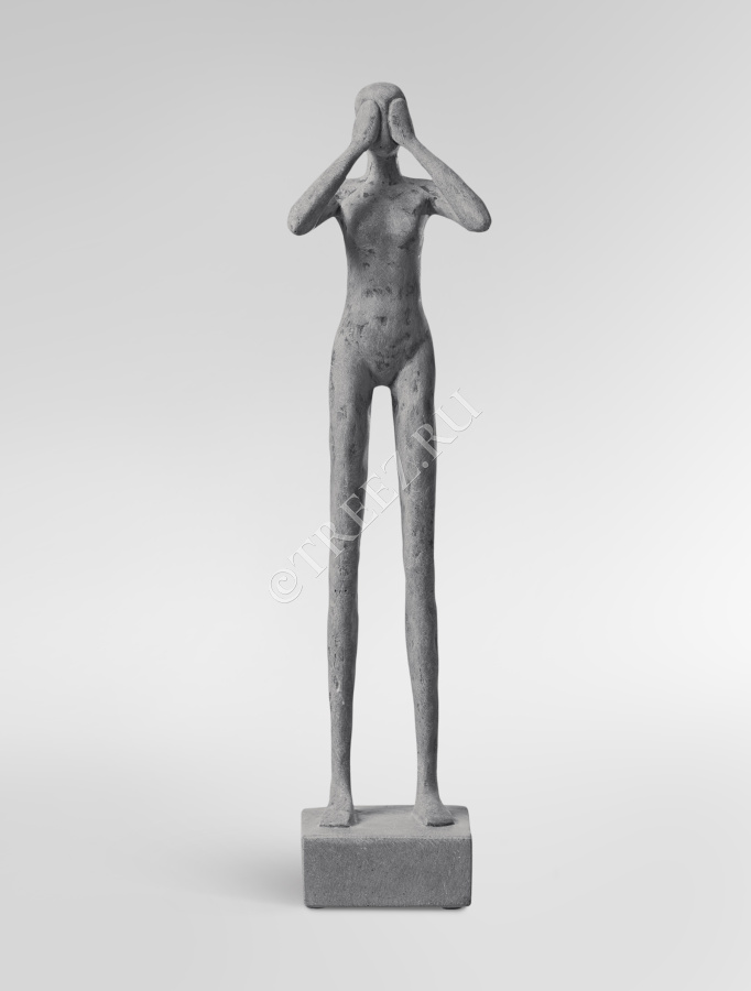 Скульптура TREEZ Effectory - Philosopher's Stone -Триптих "Недеяние зла"- Дымчато-серый песок фото